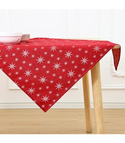 FOSDICK 137x274cm Rouge Rectangulaire Nappe Noel, Bonhomme De FOSDICK 137x274cm Rouge Rectangulaire Nappe Noel, Bonhomme De