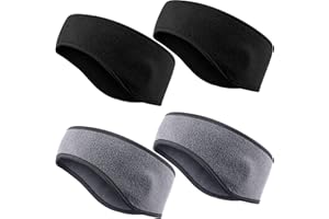BBTO 4 Stück Kinder Fleece Stirnband Winter Laufstirnband Ohrenwärmer Ohrenschützer für Outdoor Sport Joggen