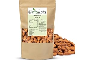 Vitalesia Mandeln 2,5kg | ganze Mandeln mit Haut aus Kalifornien | Nonpareil EX | Nüsse naturbelassen, ungesalzen & ohne Zusätze | Premium Nüsse | roh & ungeröstet | vegan