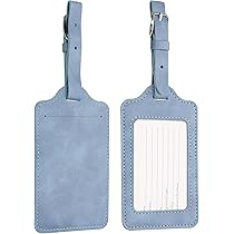 Set 2 Targhette Bagaglio In Similpelle - Portatesserino Per Valigie, Oro Rosa, 11x7cm - Foto 3