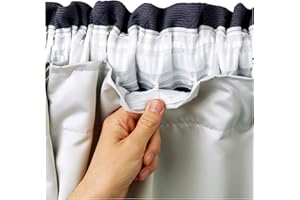 [Hachette] 228,6 cm x 182,88 cm - Rideau thermique opaque - Doublures - 3 couches isolées déjà faites - Comprend des crochets de rideau