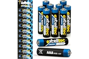 SOL Excelltec 10 Pack of AAAA Batteries, Alkaline Long-Lasting AAAA Battery, Quadruple A