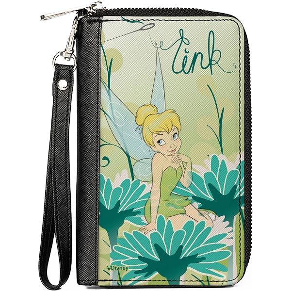 Tinkerbell Make-up-Tasche – Feen-Motiv, Segeltuch, Reißverschluss, 23x18 Cm, Geschenkidee