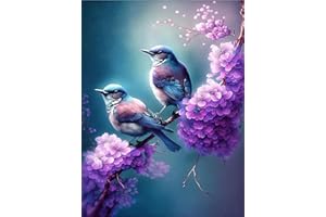 YWKJDDM 5D Diamant Painting Bilder, Mosaikherstellung Arts Craft Full Drill Cross Stickerei Malerei Kits für Wohnzimmer Büro Wand Und Eingang Dekoration 30 x 40 cm Spatzen