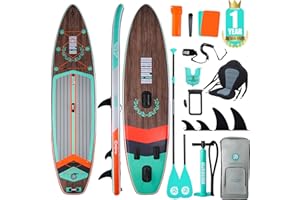 Niphean (Extra Large) Inflatable Paddle Board, SUP for 2+1 People/Family, Stand Up Paddle Board with (Beginner Friendly) Balanced Wing, Waterproof Phone Pouch, Paddle Boards for Adults, Gift Ideas