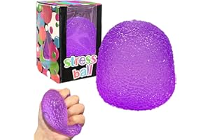DONCIETY Stressabbau Fidget Ball für Kinder und Erwachsene Weiches Fidget Spielzeug zur Angstlinderung,Strukturiertes Quetschspielzeug für Fokus und Entspannung, 7,6 cm hoch (lila)
