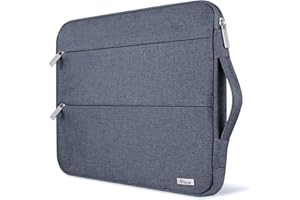 Voova Laptop Case Sleeve 15.6 16 Inch with Handle, Waterproof Slim Computer Cover Bag Compatible with MacBook Pro M3/M4 16, 15.6” HP Acer Lenovo ThinkPad IdeaPad Asus Laptop, Men Women, Dark Grey