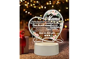 ‎WEEYIN Geschenke für Mama, Geburtstag Geschenke für Mama，Muttertagsgeschenke für Mama, LED Nachtlicht Dankeschön Beste Mütter, Geschenk Muttertag, Geburtstagsgeschenk für Mama, Geschenke für Weihnachten