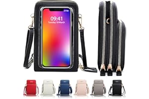 Goopai Women Large Touch Screen Crossbody Phone Purse cellphone Bag with 2 straps