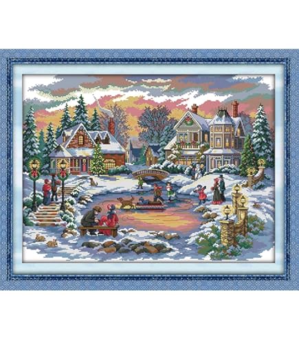 Arte YEESAM® Nueva Kits De Punto De Cruz Avanzada – Colores Ricos árbol – Needlework Juego De Bordado Para Regalos De Navidad Hecho A Mano, Stamped Canvas