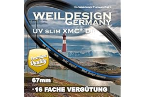 WEILDESIGN Filter UV slim 67mm XMC Digital Weil Design Germany - SYOOP - * Objektivschutz * blockt ultraviolettes Licht * mit Frontgewinde * 16 fach vergütet XMC * inkl. Filterbox (UV 67mm)