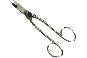 BESSEY Erdi Goldschmiede-Schere D75-1, gebogene Schneiden, Gesamtlänge 175 mm Schnittlänge 33 mm, komplett vernickelt, Gewicht 0,09 Kg