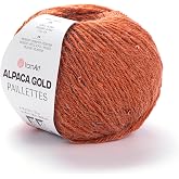 YarnArt El &Ouml;rg&uuml; İpi ALPACA GOLD PAILLETTES, 9312, 10x50 gr