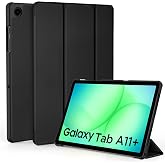 EasyAcc Case Compatible with Samsung Galaxy Tab A11+ Plus/ A9+ 11 Inch | 2025 (SM-X236B/SM-X230) - Ultra Slim PU Protective C