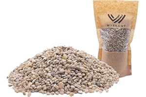 WYSKONT Aquarium Kies - Aquariumsand 5 kg - Aquarium Deko - Kieselsteine - Zierkies - Flusskies - Deko Sand - Kieselsteine Garten - Aquarium Bodengrund - Terrarium Sand - Aquariensand 3-5mm