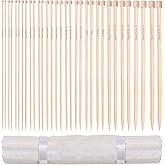 Ferri da Maglia,Ferri da Maglia in Bambù,Ferri Maglia Set,Ferri per Lavorare a Maglia 2.5 mm a 8 mm per Principianti o Professioniste(20 Pezzi/ 10 Coppie