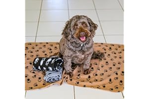 DIGIFLEX Pack of 3 XL Soft Dog Cat Pet Fleece Blankets, Extra Large Plush Throws, Pet Blankets, Beige, Grey and Black, Soft Blanket, Washable Pet Blankets, 140cm x 100cm