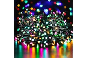 GlobaLink Guirlande Lumineuse LED Colorée Pour Noël, 20M 200 LED Guirlandes Lumineuses Lumières de Noël Multicolores DIY Avec et 8 Modes Pour Noël Intérieur et Extérieur, Fête, Décoration de Mariage