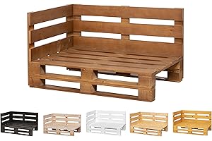 PALETS TALAVERA SL Chaise Longue Sofa PALETS Lijado Y Cepillado Interior/Exterior Nuevo Sillon PALETS/Sofa para Patio (120cm X 60cm, Nogal)