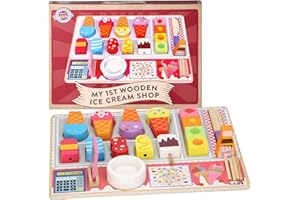 Padgett Bros My 1st Wooden Ice Cream Shop, 65859, Large, Red