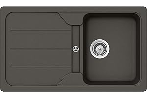 SCHOCK Formhaus D-100 Évier de cuisine, 86 x 50 cm, en granit de 45 cm de large, asphalte