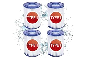 CXYXHW Cartuchos de filtro para piscina tipo II, adecuado para Bestway 58094 cartucho de filtro para piscina inflable, para repuesto Filtro de limpieza de piscina inflable para piscinas (4)