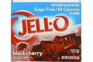 Jell-O Sugar Free Black Cherry Low Calorie Gelatin Dessert 1 x 8.5g Box