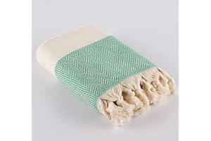 LUCIDUS 100x180 Strandtuch Hamamtuch Saunatuch Badetuch Picknickdecke Saunahandtuch Strandhandtuch%100 Baumwolle, Damen&Herren Extra Leicht (Dunkelgrün)