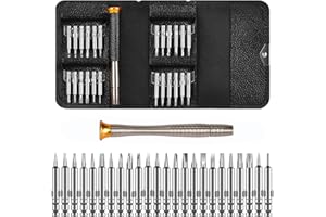 DAZAKA Set Cacciaviti Precisione, 25 in 1 Kit Cacciavite, Mini Cacciaviti per Occhiali, Orologio, Smartphone, Laptop, Tablet, Elettronica