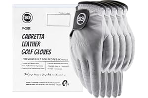 H-Cube Guanti da golf da uomo in vera pelle per tutte le stagioni