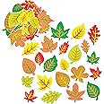 Baker Ross Leaf Foam Stickers, Arts and Craft Self Adhesive, Perfect for Children to Decorate Collages and Crafts, Ideal for Schools, Craft Groups, Party Crafting, Home and More (Pack of 144)