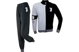 Sicem Pigiama Tuta Juventus Ufficiale Felpato Zip Lunga Bambino Ragazzo 10 12 14 16 JU5118GR