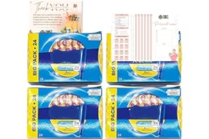 FANCY LABELS Tampons Multipack Bundle with 4X Tampax Compak Pearl Regular Tampons Applicator 24 Count - 96 Total Count - Comfort, Protection and Discretion