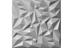 DECCART - Pannelli Decorativi Per Pareti 3D | Pannelli Murali | Pannello Decorativo Parete | Polystyrène PSE | 50x50 cm Ametista 12 m², 48 pezzi, Grigio