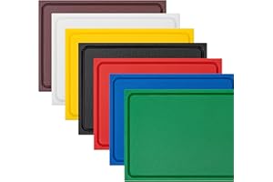 MUVELL ECOline - Schneidebrett Kunststoff Spülmaschinenfest, EXTRA dick & schwer, messerschonend | ver. Farben & Größen | HACCP Obst & Gemüse Küchenbrett | Schneidbrett Saftrille (Grün, 35x25x2 cm)