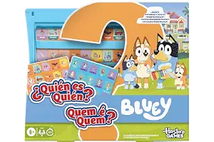 Juego para niños ¿Quién es quién? edición Bluey, Juegos de Mesa Familiares y de Viaje, 6+ - Versión en español - portugués