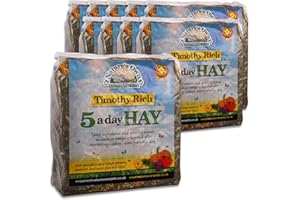 NATURE'S OWN & TIGERBOX Tigerbox 10 Kilogram Natures Own Timothy Rich 5 a Day Hay Foraging Feed for Rabbits Guinea Pigs Chinchillas