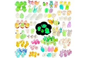 Fayavoo 150 pcs Mini Resin Animals Mixed, Mini Figures Tiny Sea Turtle Glass Animals to Hide, Small Animals Glow in the Dark for Fairy Garden Micro Landscaping Dollhouse Accessories Aquarium Decor