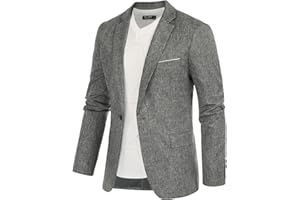 PJ PAUL JONES Herren Slim Fit Sportlich Anzugjacke 1 Knöpfe Einfarbig Freizeit Sportsakko für Hochzeit Business