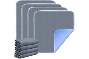 HUNAIGEE Waschbare Inkontinenz Stuhlauflage wasserdichte Inkontinenz-Sitzauflage Wiederverwendbare Unterlage Saugfähige Inkontinenzunterlage für Sessel Stühle Rollstuhl Sofa Autositz 54X56cm 4er-Pack