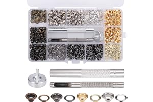 Zocipro 400 st öljetter verktygssats, öljetter set 5 mm öljetttång metallöljetter brickor