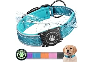 Ytanest Collare per Cani Airtag Supporto GPS 100% Impermeabile Apple Air Tag Integrato per Cani di Piccola Taglia e Grande