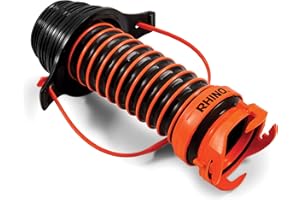 Camco 39319 3-in-1 Sewer Seal with RhinoExtreme Hose and Handle-Flexible Fitting Makes Connection Inlet Simple and Less Hands On, Black, Standard
