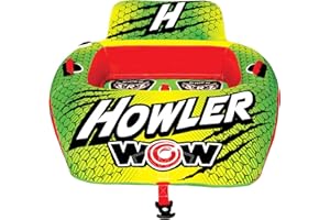 WOW SPORTS Wow World of Watersports Howler 1 or 2 Person Inflatable Cockpit Towable Tube for Boating, 20-1030