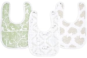 aden + anais™ essentials Baumwoll-Musselin-Baby-Lätzchen mit Druckknöpfen harmony in 3er-Packung