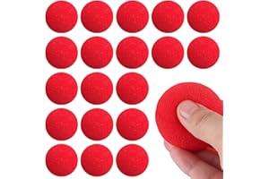 WanderGo 20 palline in spugna rosse, 4,5 cm, piccole palline in schiuma magiche, palline di spugna, magiche, piccole sfere di spugna, trucchi magici per Halloween