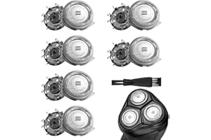 DONOONIS 6 Pcs SH50/30 Têtes de Compatible avec Philips Serie 3000 5000 et AT8xx/AT7xx/PT7xx,Têtes de Rasoir avec Nettoyage Brosse,Lames De Remplacement pour Philips, Accessoires Pour Rasoir