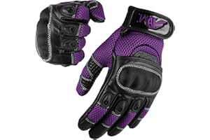 ADM Ladies Cow Hide Leather Full Finger lightweight Summer Motorbike Driving Climbing Hiking Riding Racing Sports Gloves for Ladies in 4 elegant colors 9001 LDY