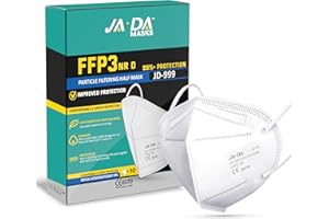 CLEANSTRO FFP3 Masks Pack of 10 With >99% Filtration Efficiency - Disposable Face Mask UK - Soft And Secure Fit (Packaging may vary)