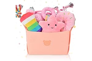Ousiya 12 PACK Puppy Toys Set with Storage Box – Teething & Chew Toys for Small Medium Dogs, Rope Toy for Training & Play | Durable Puppy Dog Toys